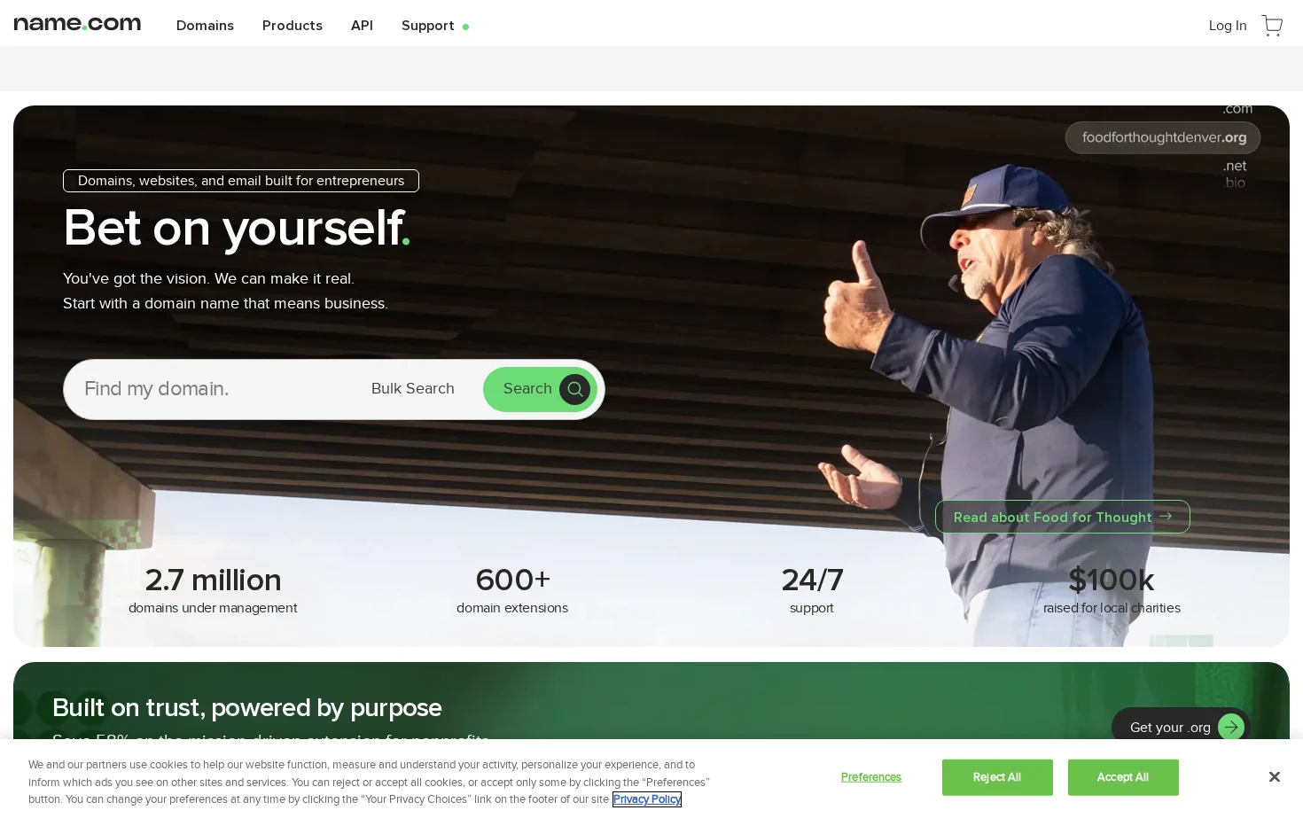 name.com 页面快照